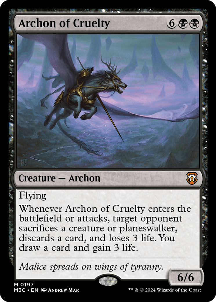 Archon of Cruelty (Ripple Foil) [Modern Horizons 3 Commander] | GrognardGamesBatavia