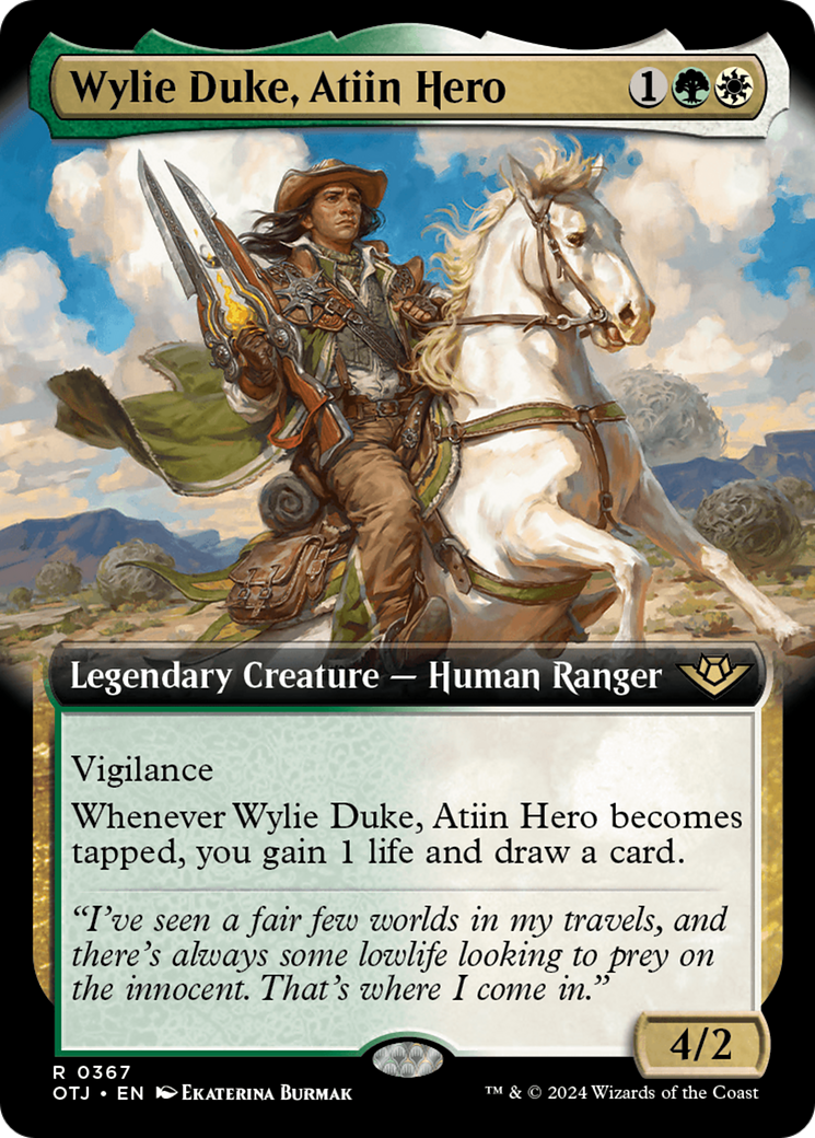 Wylie Duke, Atiin Hero (Extended Art) [Outlaws of Thunder Junction] | GrognardGamesBatavia