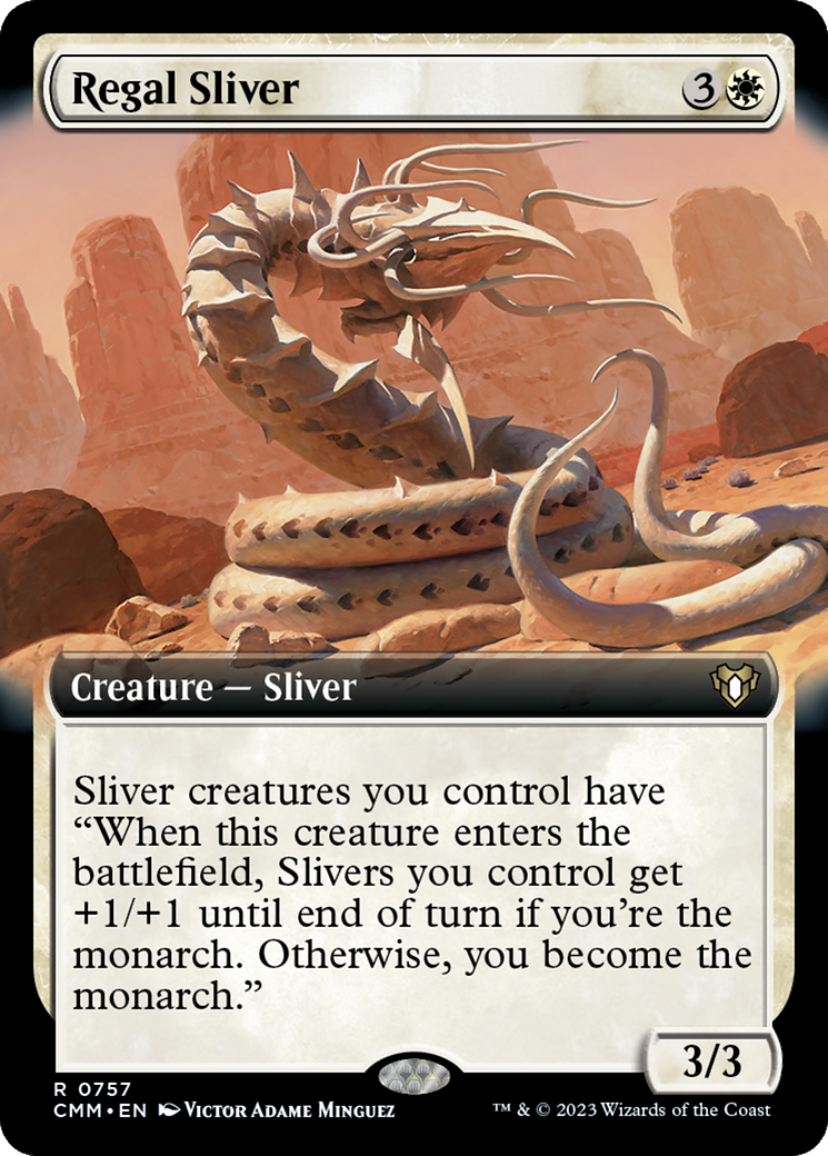 Regal Sliver (Extended Art) [Commander Masters] | GrognardGamesBatavia