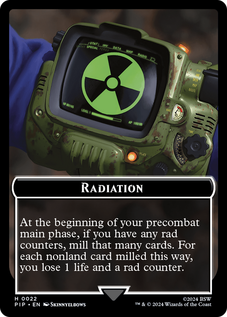 Radiation // Soldier (0004) Double-Sided Token [Fallout Tokens] | GrognardGamesBatavia