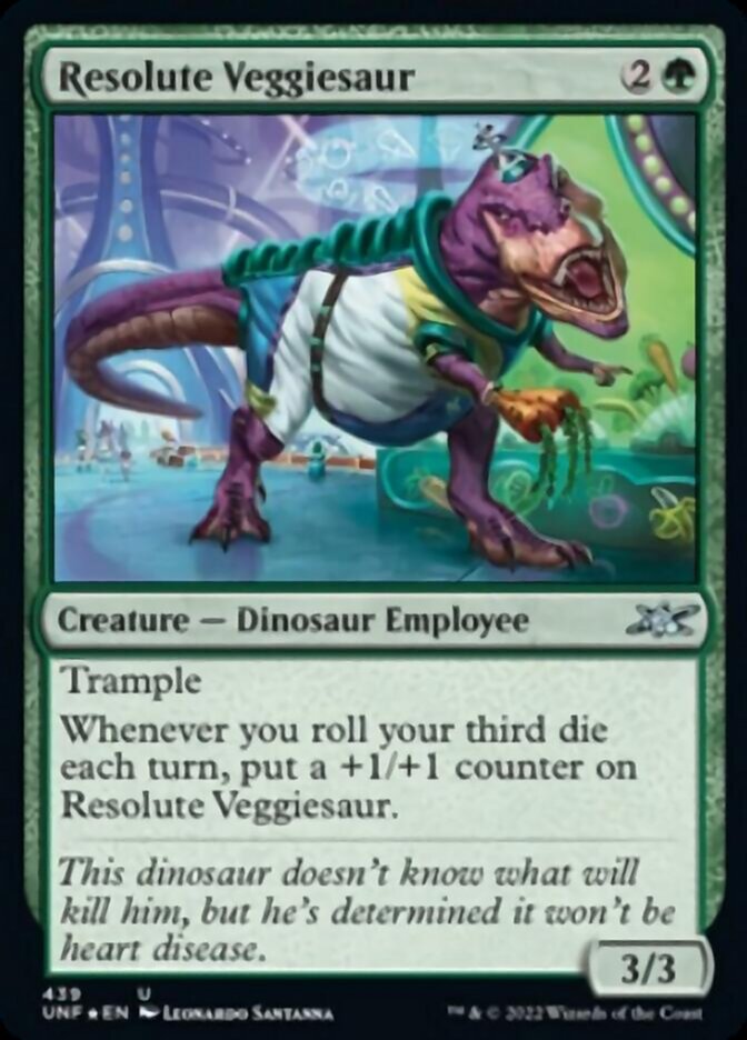 Resolute Veggiesaur (Galaxy Foil) [Unfinity] | GrognardGamesBatavia