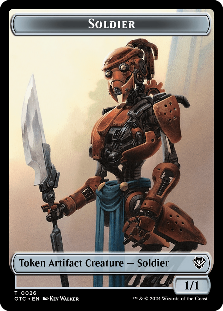 Drake // Soldier (0026) Double-Sided Token [Outlaws of Thunder Junction Commander Tokens] | GrognardGamesBatavia