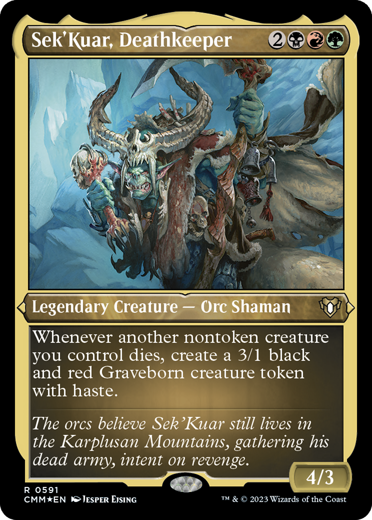 Sek'Kuar, Deathkeeper (Foil Etched) [Commander Masters] | GrognardGamesBatavia