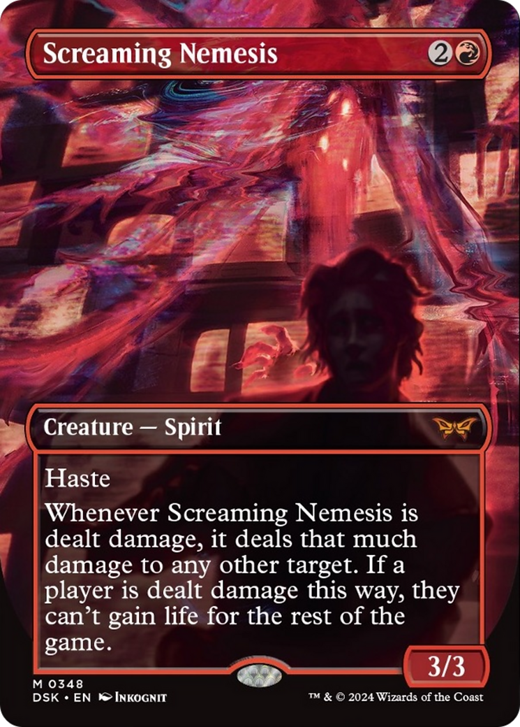 Screaming Nemesis (Borderless) [Duskmourn: House of Horror] | GrognardGamesBatavia