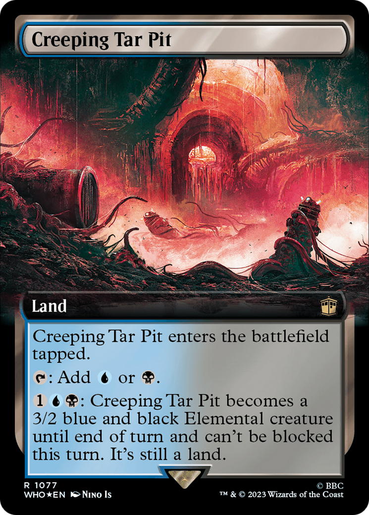 Creeping Tar Pit (Extended Art) (Surge Foil) [Doctor Who] | GrognardGamesBatavia