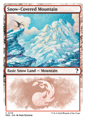 Snow-Covered Mountain (White Border) [Mystery Booster 2] | GrognardGamesBatavia