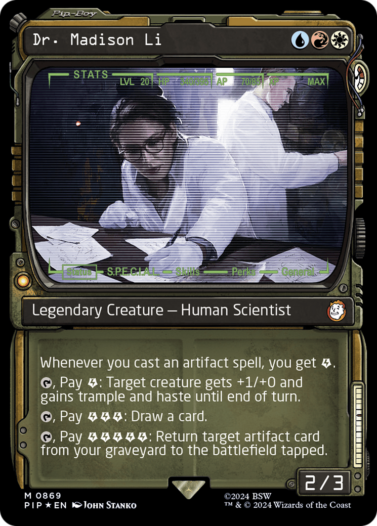 Dr. Madison Li (Showcase) (Surge Foil) [Fallout] | GrognardGamesBatavia