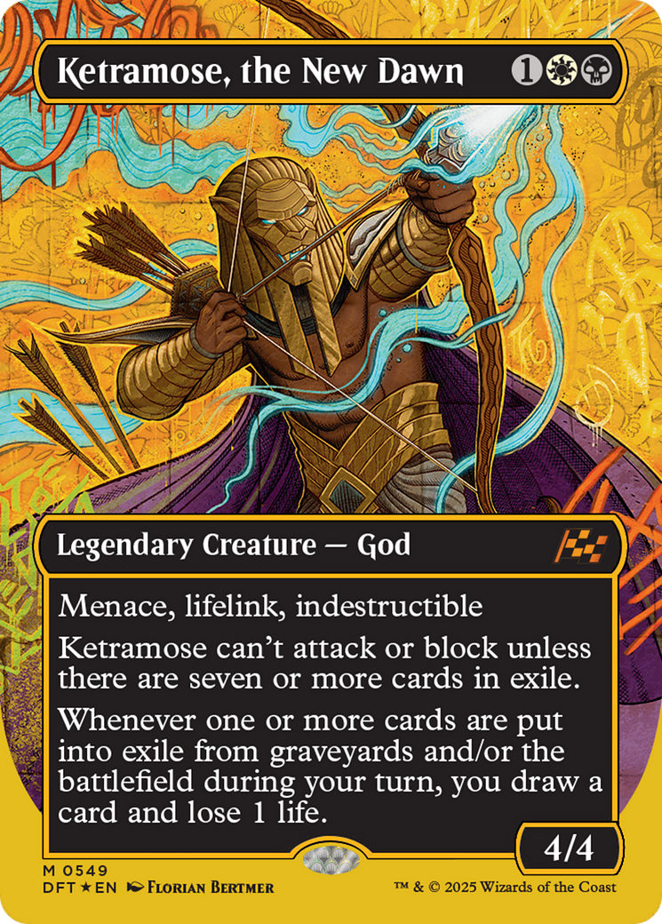 Ketramose, the New Dawn (Borderless) (First-Place Foil) [Aetherdrift] | GrognardGamesBatavia