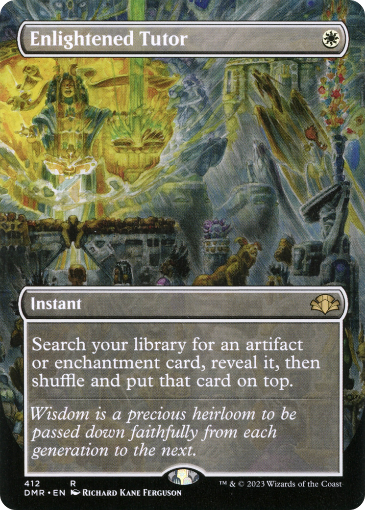 Enlightened Tutor (Borderless Alternate Art) [Dominaria Remastered] | GrognardGamesBatavia