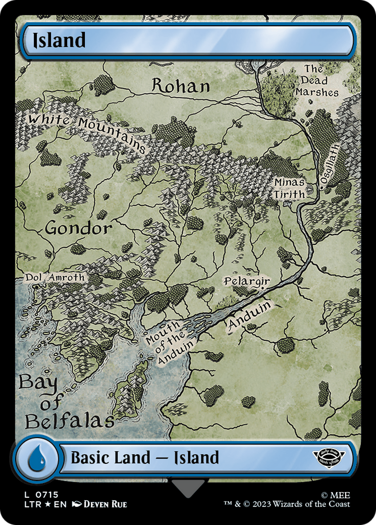 Island (0715) (Surge Foil) [The Lord of the Rings: Tales of Middle-Earth] | GrognardGamesBatavia