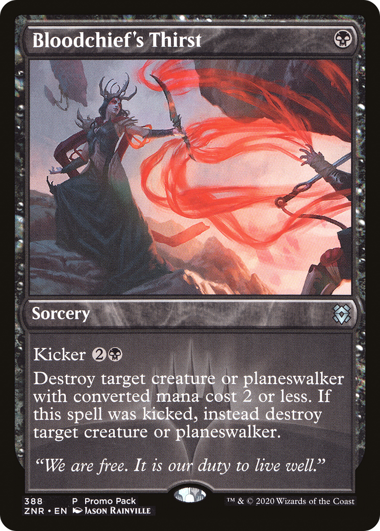 Bloodchief's Thirst (Promo Pack) [Zendikar Rising Promos] | GrognardGamesBatavia