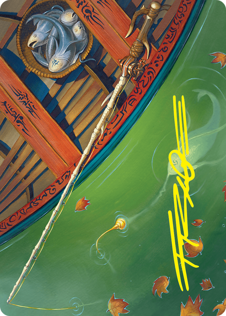 Fishing Pole Art Card (18/54) (Gold-Stamped Signature) [Foundations Art Series] | GrognardGamesBatavia