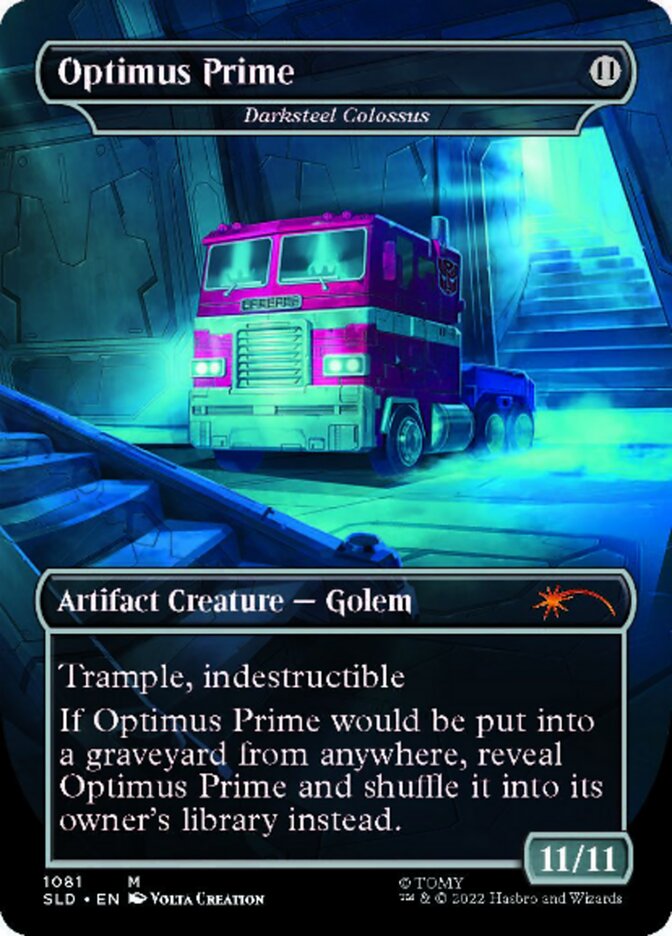 Darksteel Colossus - Optimus Prime (Borderless) [Secret Lair Drop Series] | GrognardGamesBatavia