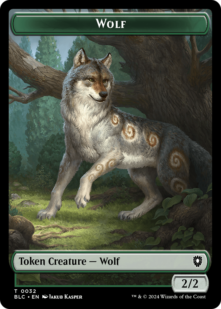 Goat // Wolf (032) Double-Sided Token [Bloomburrow Commander Tokens] | GrognardGamesBatavia