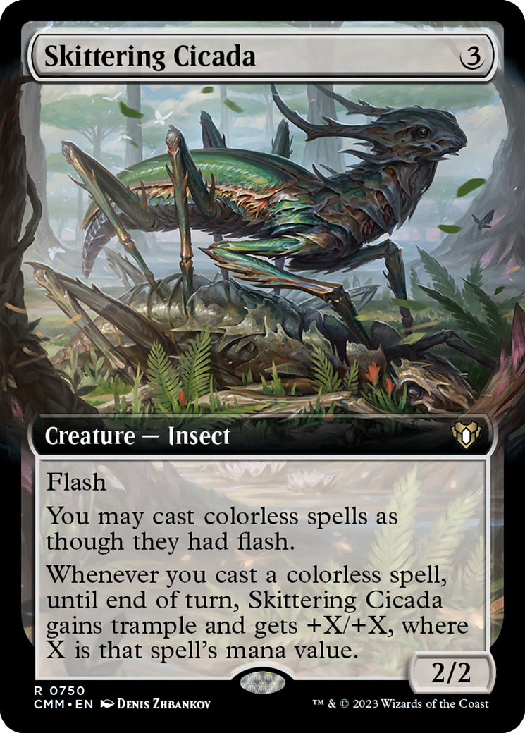 Skittering Cicada (Extended Art) [Commander Masters] | GrognardGamesBatavia