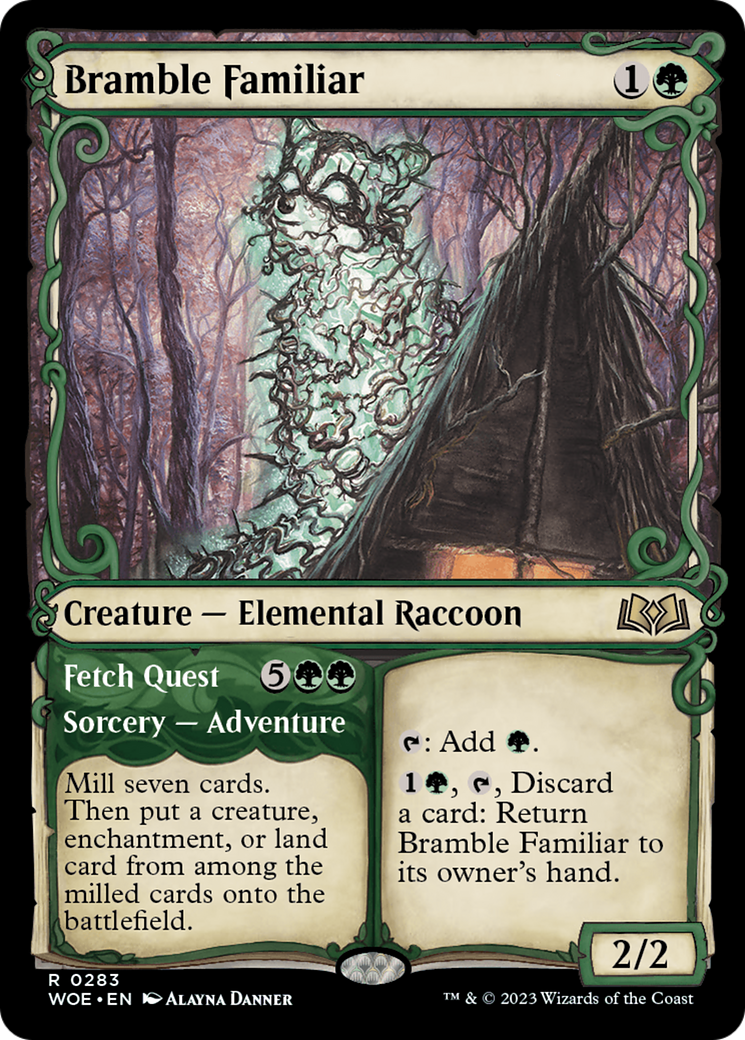 Bramble Familiar // Fetch Quest (Showcase) [Wilds of Eldraine] | GrognardGamesBatavia