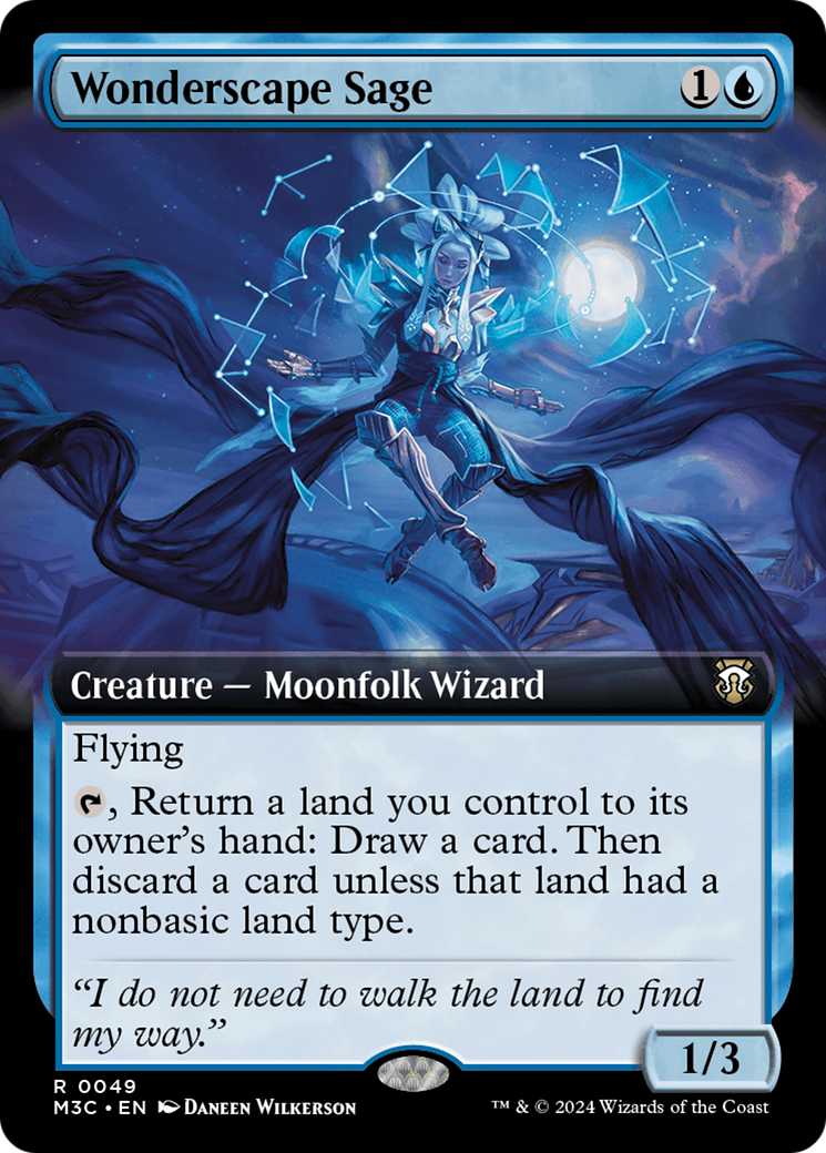 Wonderscape Sage (Extended Art) [Modern Horizons 3 Commander] | GrognardGamesBatavia