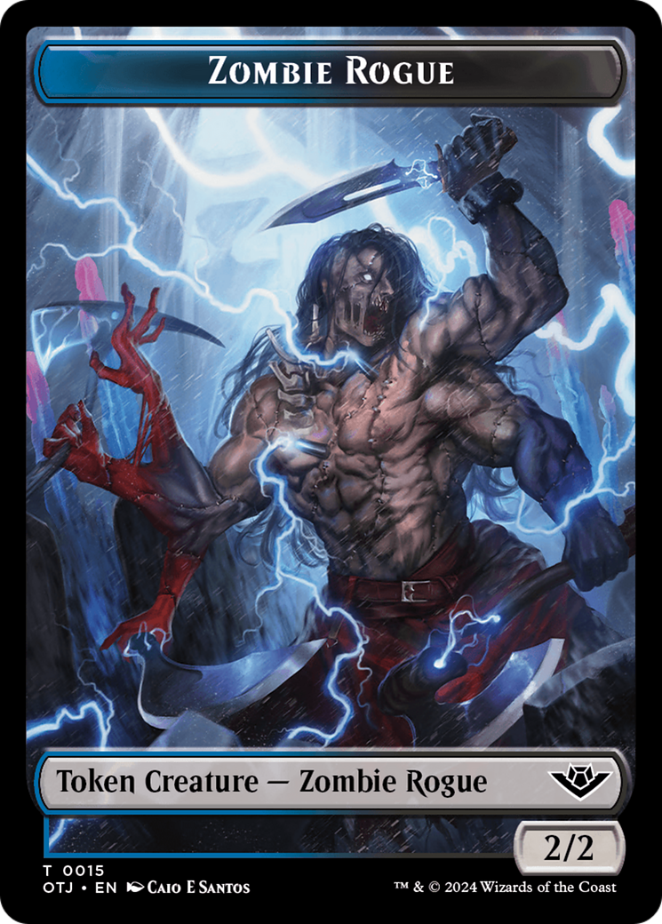 Zombie Rogue // Plot Double-Sided Token [Outlaws of Thunder Junction Tokens] | GrognardGamesBatavia