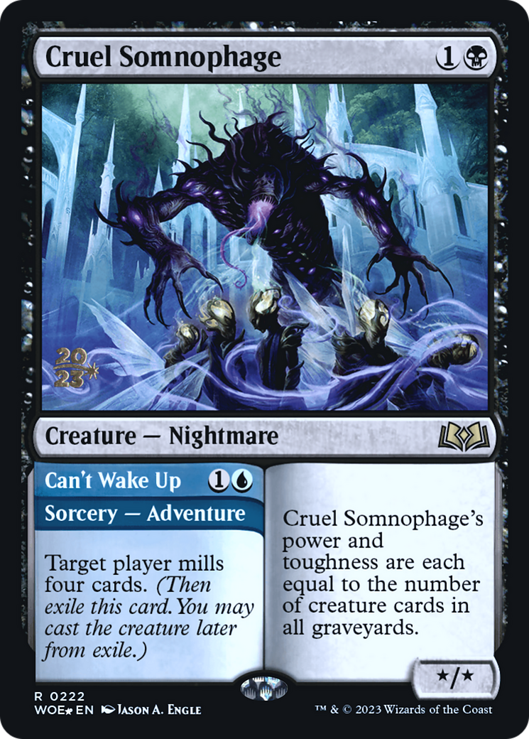 Cruel Somnophage // Can't Wake Up [Wilds of Eldraine Prerelease Promos] | GrognardGamesBatavia