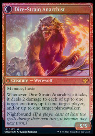 Volatile Arsonist // Dire-Strain Anarchist [Innistrad: Crimson Vow Prerelease Promos] | GrognardGamesBatavia