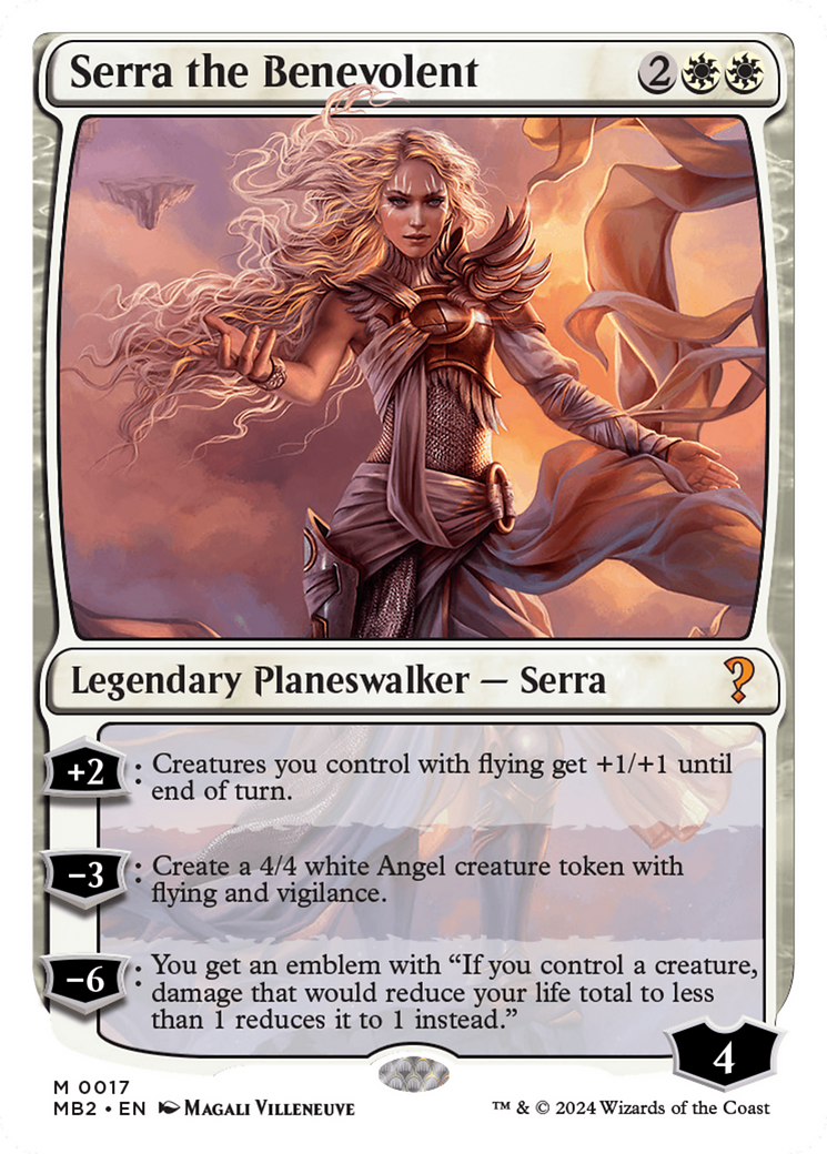 Serra the Benevolent (White Border) [Mystery Booster 2] | GrognardGamesBatavia