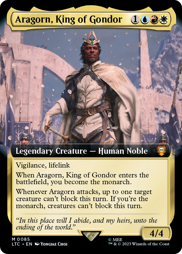 Aragorn, King of Gondor (Extended Art) [The Lord of the Rings: Tales of Middle-Earth Commander] | GrognardGamesBatavia
