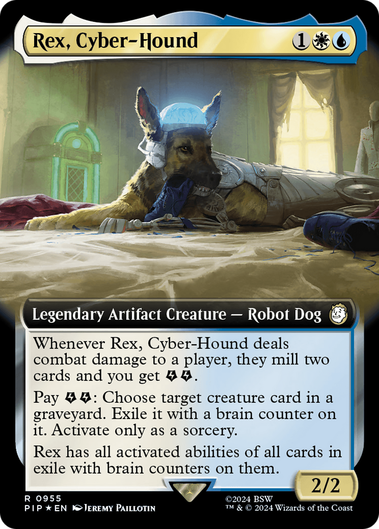 Rex, Cyber-Hound (Extended Art) (Surge Foil) [Fallout] | GrognardGamesBatavia