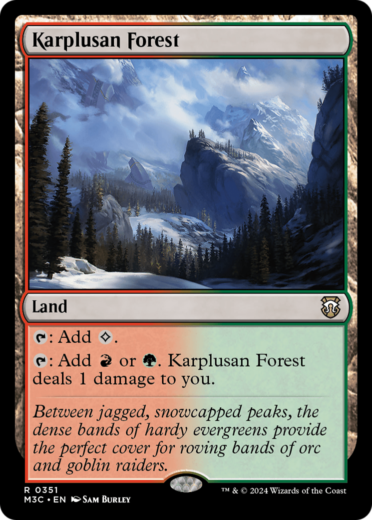 Karplusan Forest (Ripple Foil) [Modern Horizons 3 Commander] | GrognardGamesBatavia