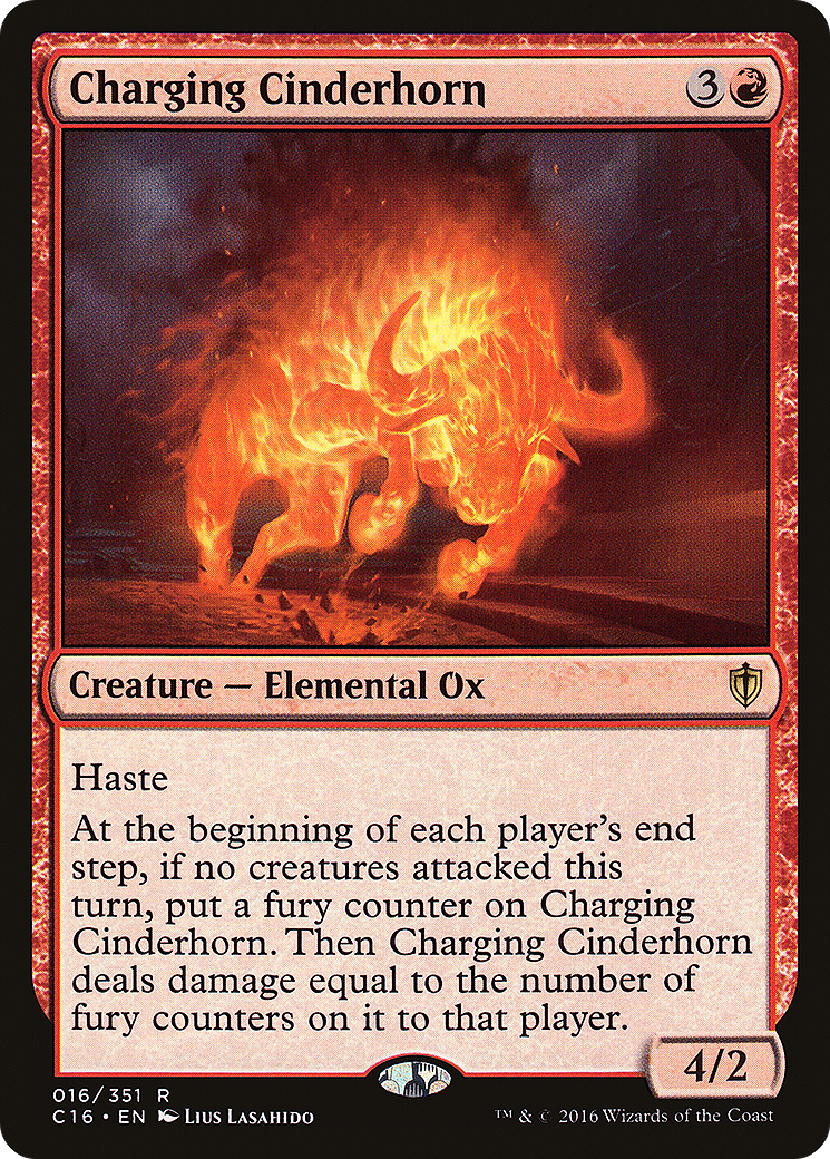 Charging Cinderhorn [Commander 2016] | GrognardGamesBatavia