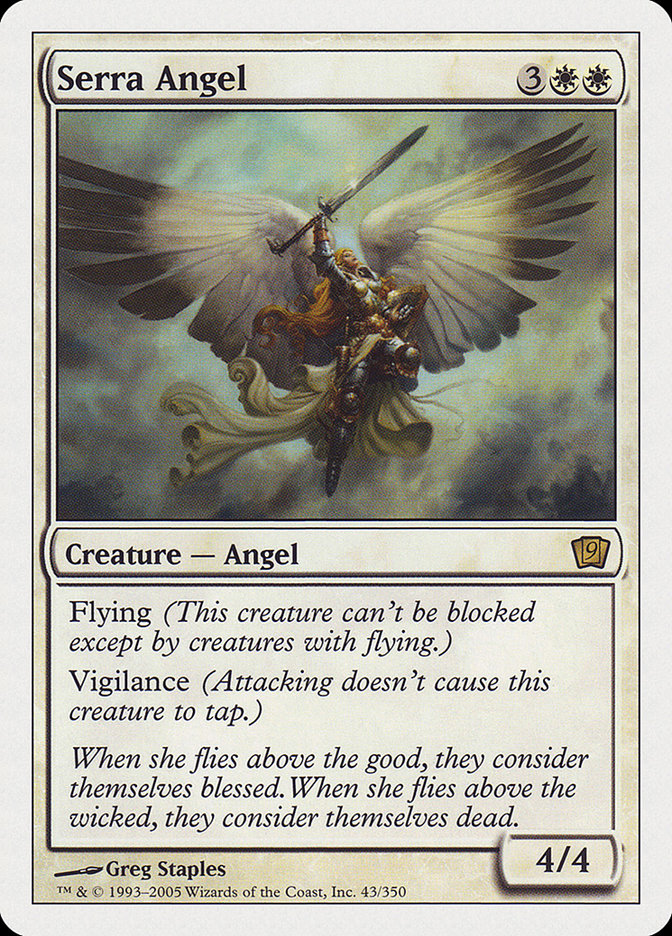 Serra Angel (9th Edition) [Oversize Cards] | GrognardGamesBatavia