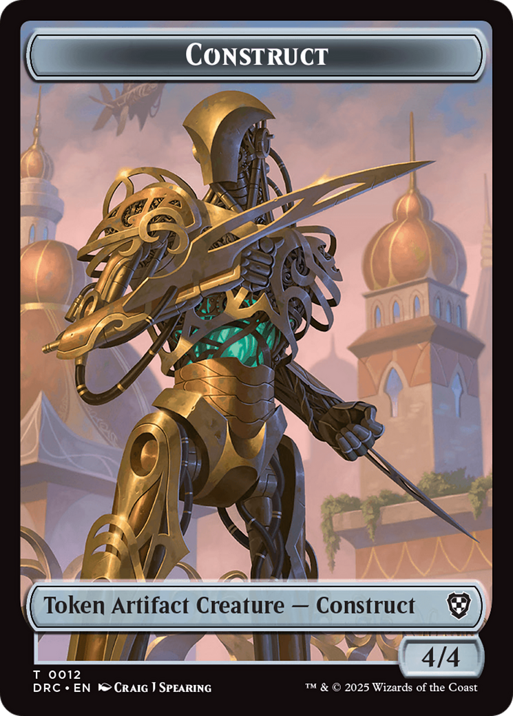 Construct // Golem (0013) Double-Sided Token [Aetherdrift Tokens] | GrognardGamesBatavia