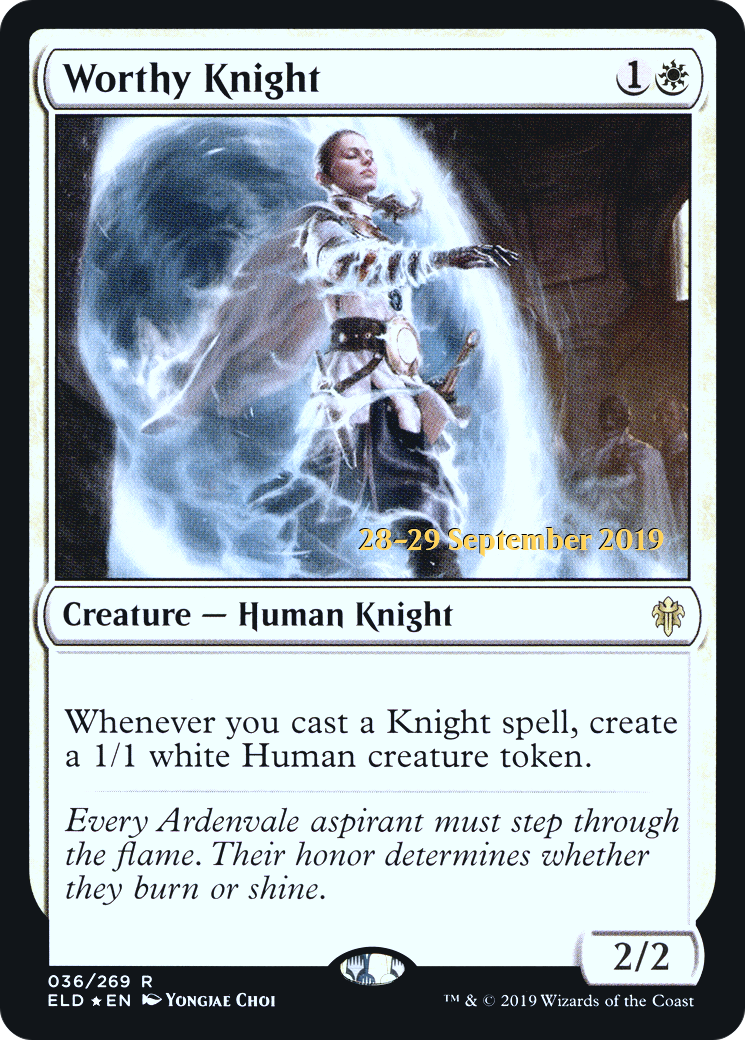 Worthy Knight [Throne of Eldraine Prerelease Promos] | GrognardGamesBatavia