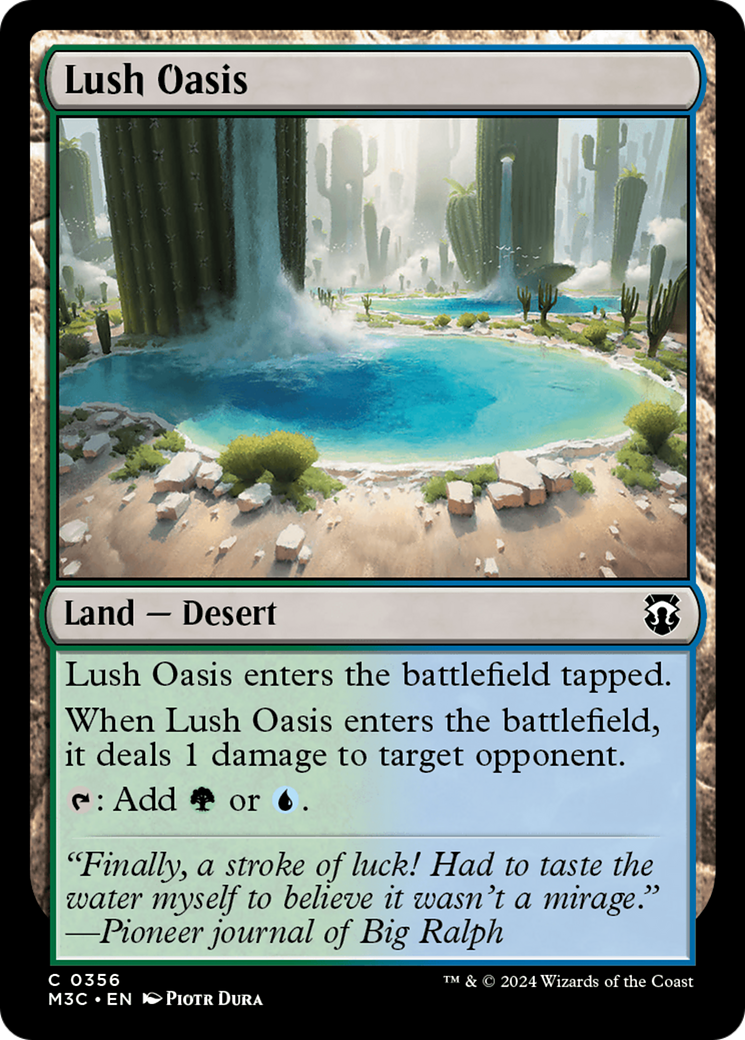 Lush Oasis (Ripple Foil) [Modern Horizons 3 Commander] | GrognardGamesBatavia