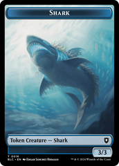 Elemental // Shark Double-Sided Token [Bloomburrow Commander Tokens] | GrognardGamesBatavia