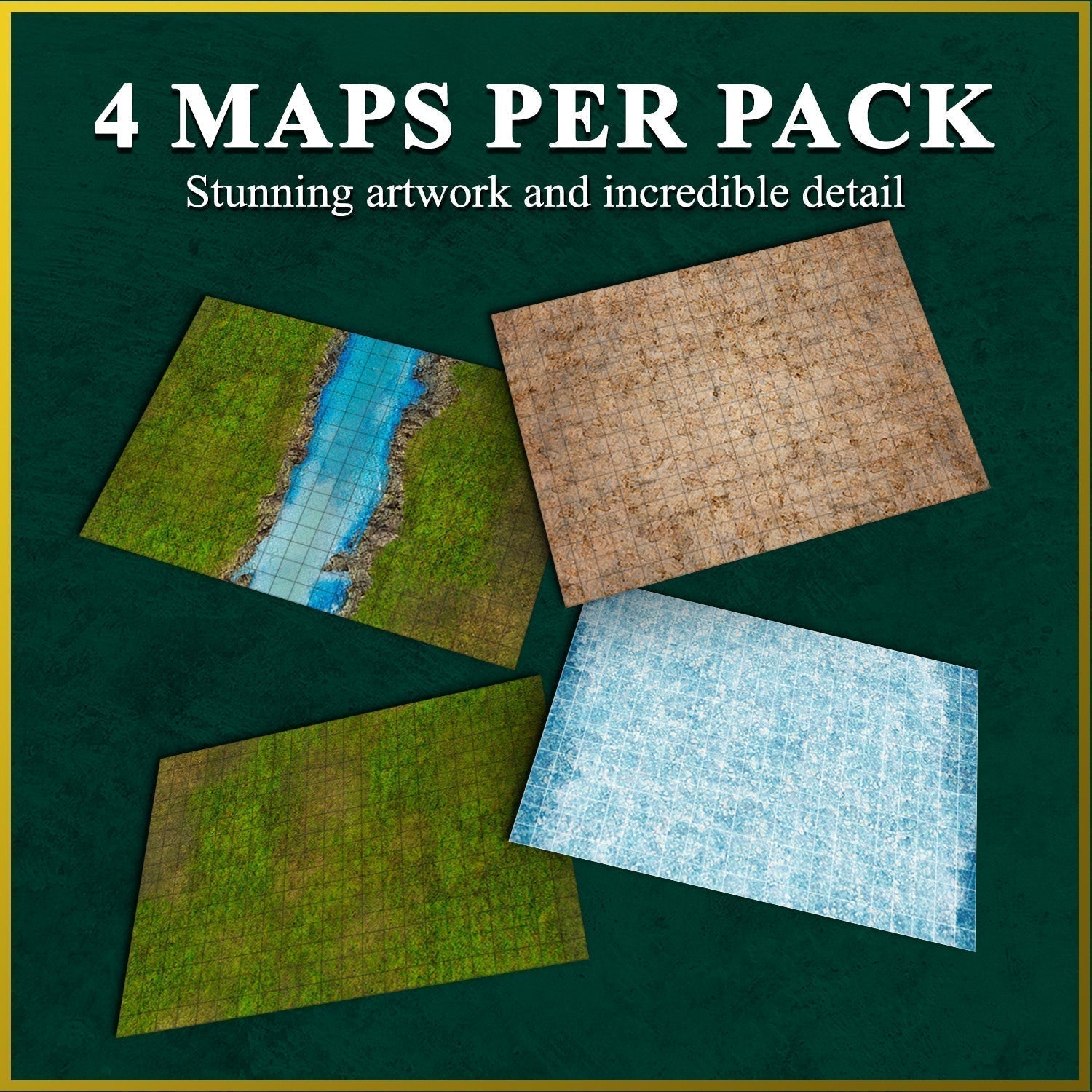 GAME KNIGHT ENCOUNTERS - MAP PACK BY ADVENTURERS & ADVERSARIES (4 MAPS PER PACK) | GrognardGamesBatavia