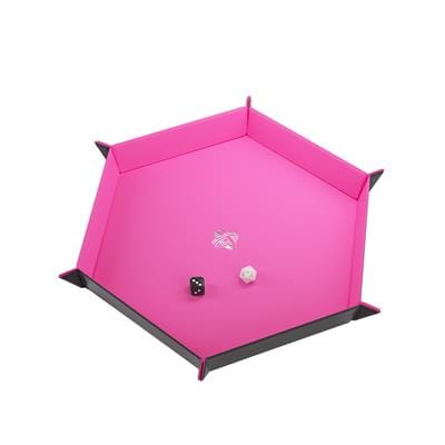 Gamegenic: Magnetic Dice Tray Hexagonal Black/Pink | GrognardGamesBatavia