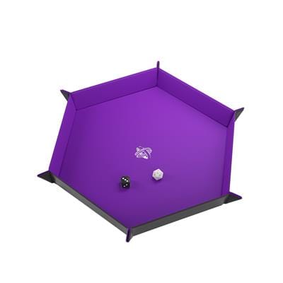 Gamegenic: Magnetic Dice Tray Hexagonal Black/Purple | GrognardGamesBatavia