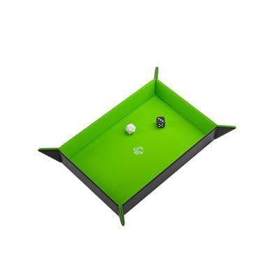 Gamegenic: Magnetic Dice Tray Rectangular Black/Green | GrognardGamesBatavia