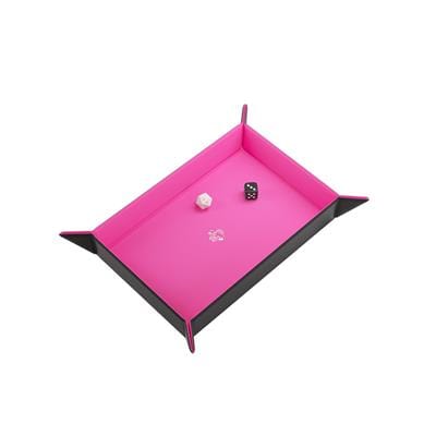 Gamegenic: Magnetic Dice Tray Rectangular Black/Pink | GrognardGamesBatavia