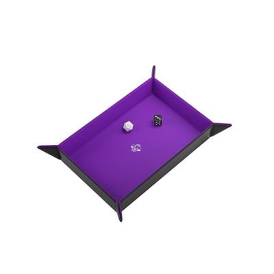 Gamegenic: Magnetic Dice Tray Rectangular Black/Purple | GrognardGamesBatavia