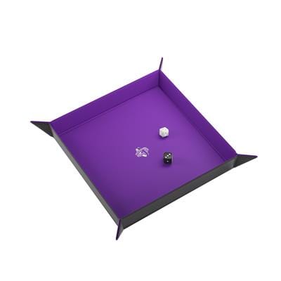 Game Genic: Magnetic Dice Tray - Square, Black/Purple | GrognardGamesBatavia