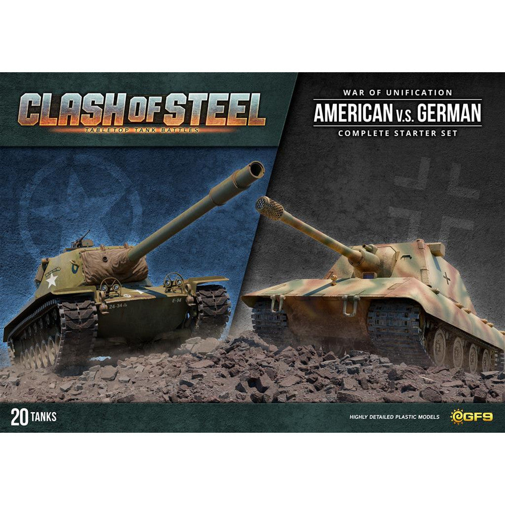 CLASH OF STEEL: War of Unification - AMERICAN V.S. GERMAN COMPLETE STARTER SET | GrognardGamesBatavia