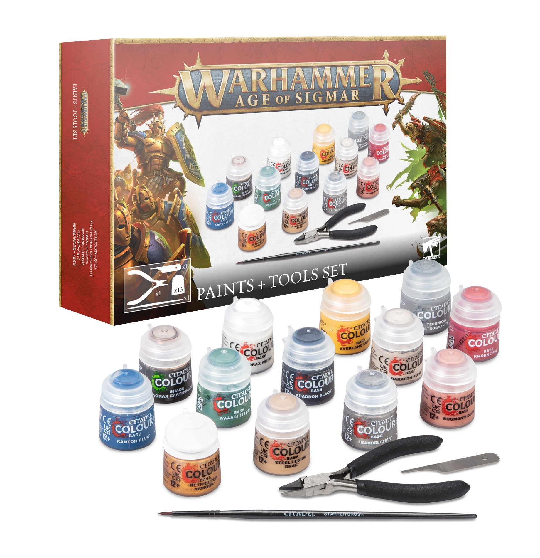 Citadel Colour Warhammer Age of Sigmar: Paint & Tools Set | GrognardGamesBatavia