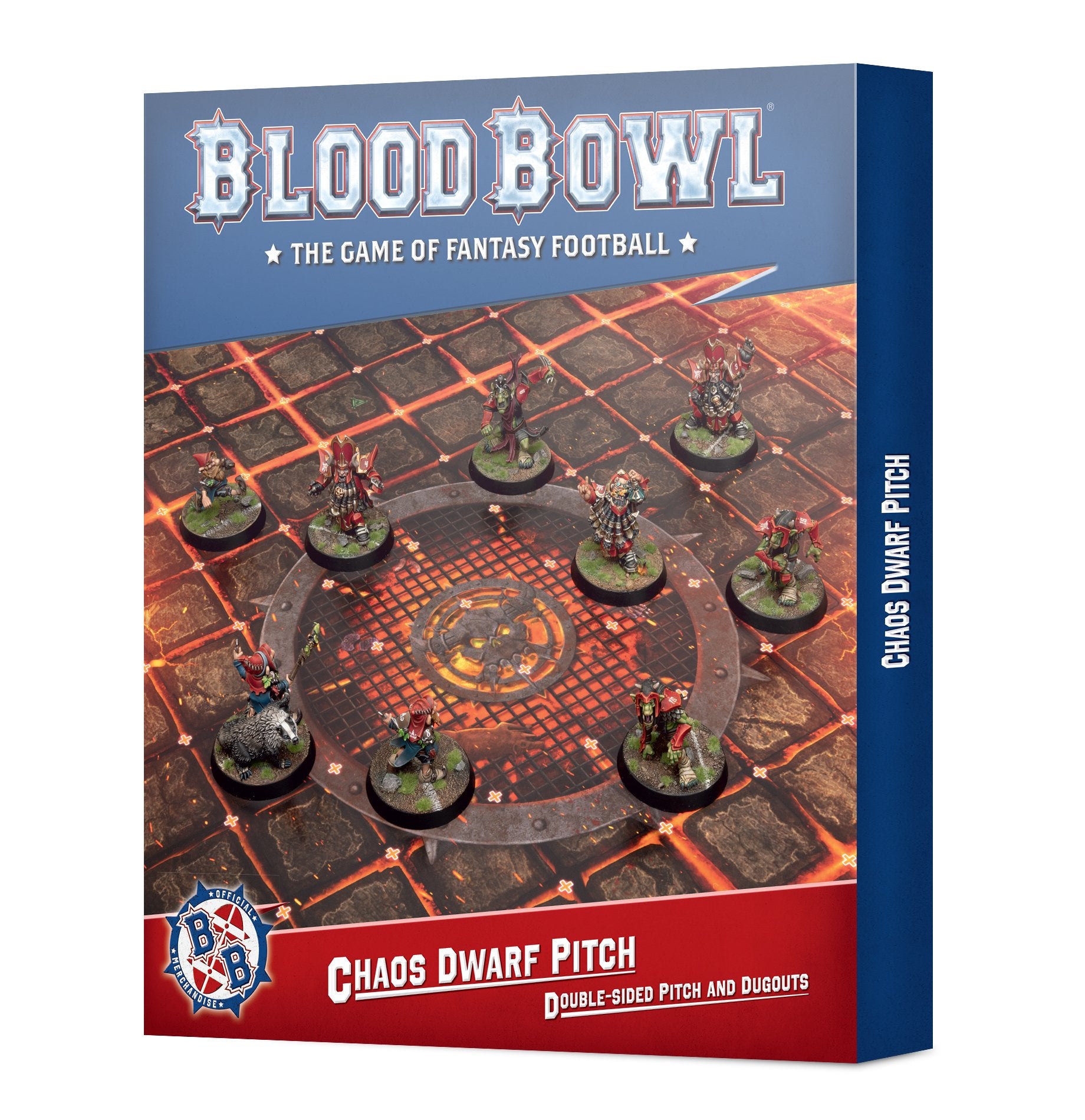 Blood Bowl Chaos Dwarf Team Pitch & Dugout | GrognardGamesBatavia