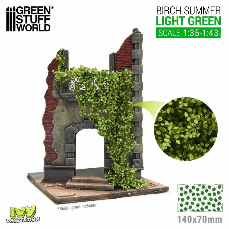 Green Stuff World: Ivy Foliage Vegetation Birch Summer Light Green Large | GrognardGamesBatavia