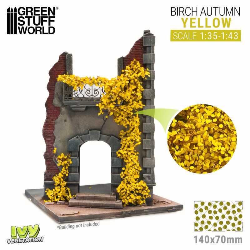 Green Stuff World: Ivy Foliage Vegetation Birch Autumn Yellow Small | GrognardGamesBatavia