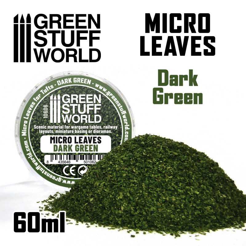 Green Stuff World: Micro Leaves - Dark Green Mix | GrognardGamesBatavia