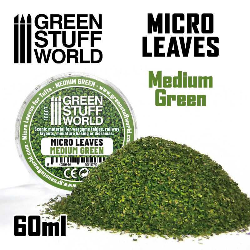 Green Stuff World: Micro Leaves - Medium green Mix | GrognardGamesBatavia