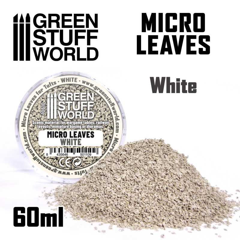 Green Stuff World: Micro Leaves - White Mix | GrognardGamesBatavia