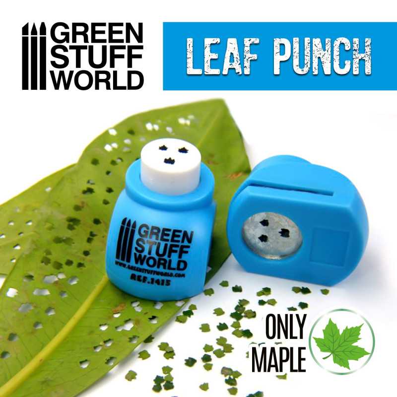 Green Stuff World: Miniature Leaf Punch Medium Blue Only Maple | GrognardGamesBatavia